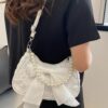 Bow Pearl Chain Crossbody Bag