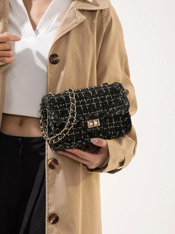 Tweed Flap Crossbody Bag