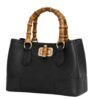 Genuine Leather Micro Bamboo Bag with Bamboo Handles