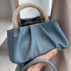 Pearl Handle Ruched Crossbody Bag