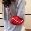 Shell-Shaped Pearl Decor Crossbody Bag