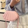 Shell-Shaped Pearl Decor Crossbody Bag