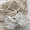 Bow Pearl Chain Crossbody Bag
