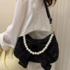 Bow Pearl Chain Crossbody Bag