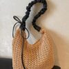 Crochet Shoulder Bag with Ruched Handle