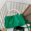 Pearl Handle Ruched Crossbody Bag