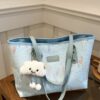Embossed Pattern Shoulder Bag