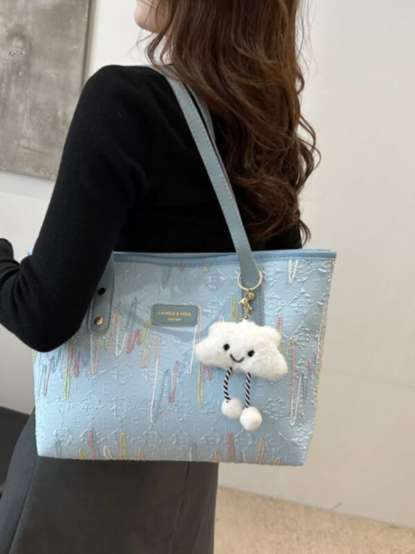 Embossed Pattern Shoulder Bag