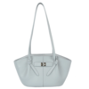 Twist Lock Winged Shoulder Tote Bag