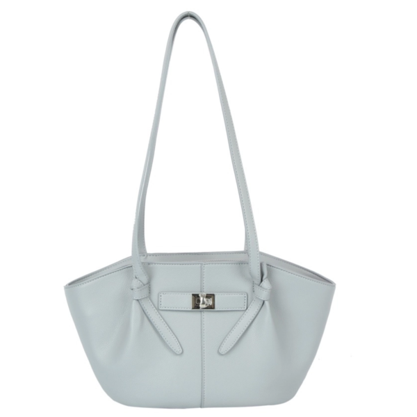 Twist Lock Winged Shoulder Tote Bag